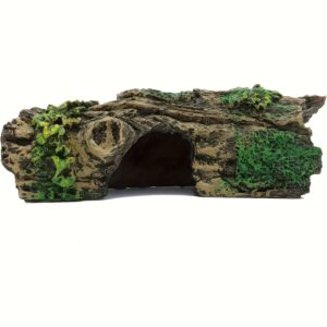 1 pz di tronco vuoto decorativo in resina per creare un habitat nascosto per anfibi e rettili, ideale per santuari di animali acquatici
