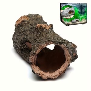Ornamento per Acquari in Resina Naturale con Aspetto di Albero Cavo e Grotta - Nascondiglio per Acquario con Molteplici Aperture, Perfetto per Gamberetti, Tartarughe e Decorazioni da Stagno